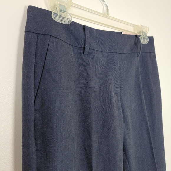 Ann Taylor Factory Navy Blue Modern Fit Trouser Straight-Leg Slim 2P Dress Pants - Picture 4 of 12
